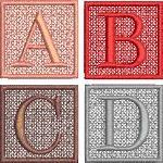 A to D Alpha Block set