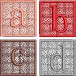 a to d Small Alpha Block set