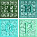 m to p Small Alpha Block set