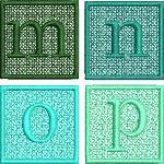 m to p Small Alpha Block set