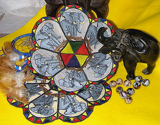 Decorated Bowl with Doily