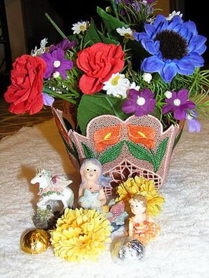 Decorated Flower Vase