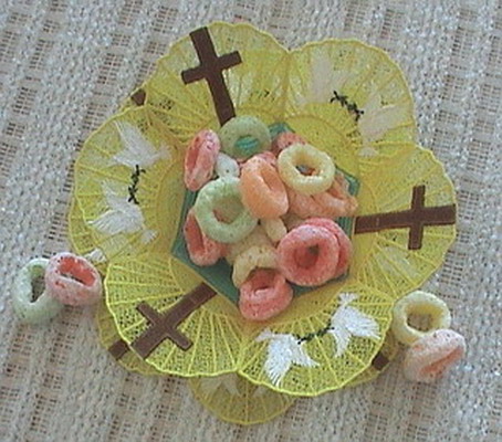 Decorated Bowl with Doily