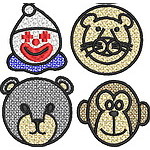 Clown Lion Bear Monkey