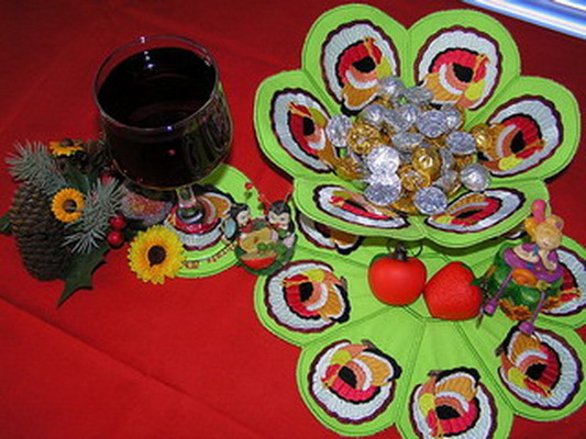 Decorated Bowl with Doily