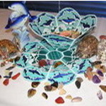 Ocean Fantasy Bowl with doily