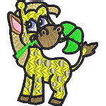 Summer Giraffes Embroidery Designs