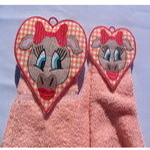 Kitchen Cow Towel Toppers Appliqué Design