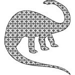 Basic Blackwork Dinosaurs 01