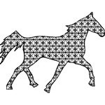 Basic Blackwork Horses 01