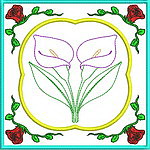 Trapunto Flower Quiltblocks 02