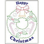 Trapunto Christmas Greeting Cards 02