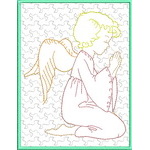 Trapunto Angel Greeting Cards