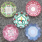 Mixed Appliqué Side Plates Set
