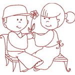 Boys and Girls Redwork