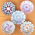 Mixed Appliqué Side Plates Set