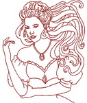 Redwork Princess