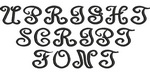 Upright Script Font
