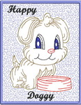 Trapunto Doggy Greeting Cards