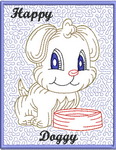 Trapunto Doggy Greeting Cards
