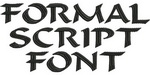 Formal Script Font