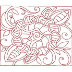 Roses Blocks Redwork