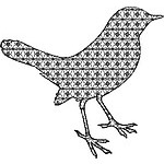 Blackwork Bird 01