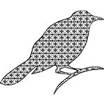 Blackwork Bird 09