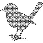 Blackwork Bird 10