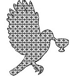 Blackwork Bird 12