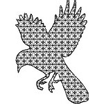 Blackwork Bird 13