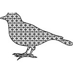 Blackwork Bird 20