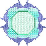 Aqua Marine Quiltblock 07