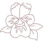Redwork Flowers 03