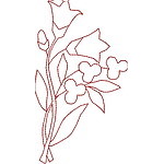 Redwork Flowers 05