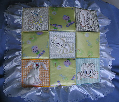 Trapunto Animal Quiltblocks