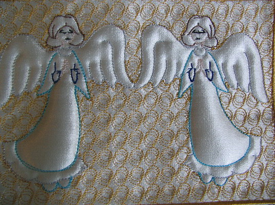 Trapunto Angel Quiltblock