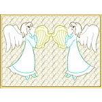 Trapunto Angel Quiltblock 04