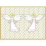 Trapunto Angel Quiltblock 08