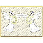 Trapunto Angel Quiltblock 09