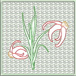 Trapunto Flower Quiltblock 01