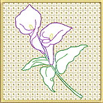 Trapunto Flower Quiltblock 02