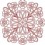 Redwork Quiltblock 03