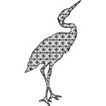 Basic Blackwork Bird 02