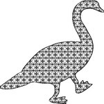 Basic Blackwork Bird 07