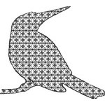 Basic Blackwork Bird 08