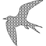 Basic Blackwork Bird 15