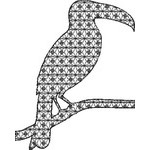 Basic Blackwork Bird 16