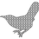 Basic Blackwork Bird 18