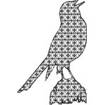 Basic Blackwork Bird 19